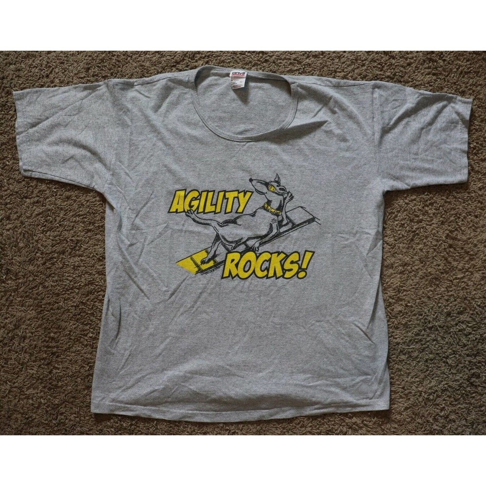 VINTAGE Single Stich 2003 Anvil Double-Sided Graphic Short Sleeve T-Shirt Size M